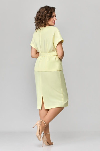 Блуза, юбка Мишель стиль 1113 лимонный - фото 3