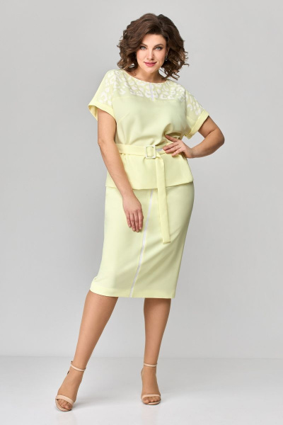 Блуза, юбка Мишель стиль 1113 лимонный - фото 2