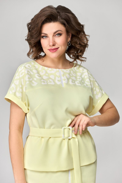 Блуза, юбка Мишель стиль 1113 лимонный - фото 7