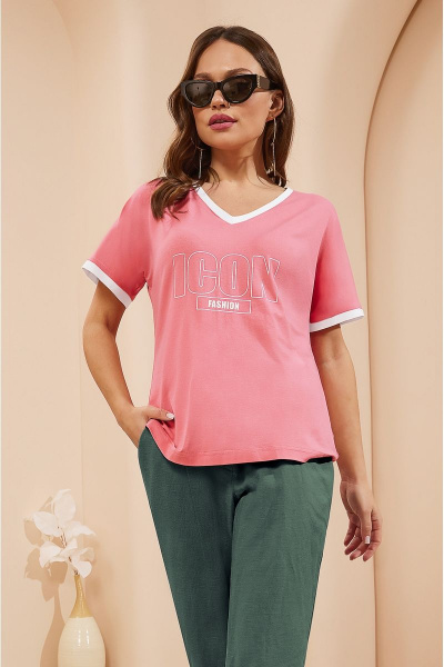 Блуза, брюки, жакет Lissana 4673 хаки-розовый - фото 2