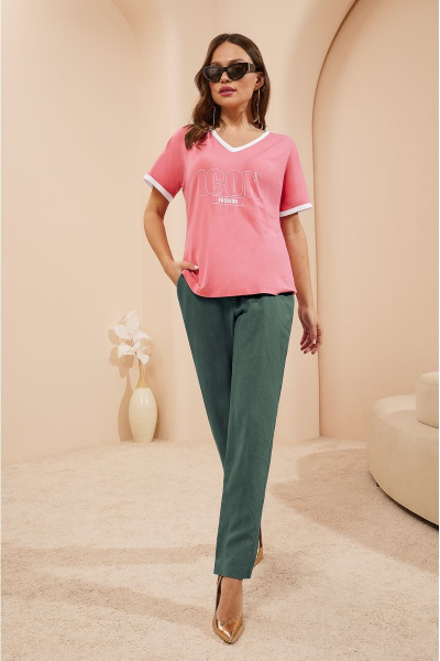 Блуза, брюки, жакет Lissana 4673 хаки-розовый - фото 10
