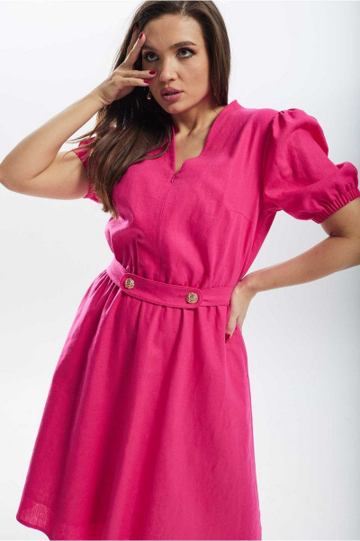Платье Mislana С927 розовый - фото 5