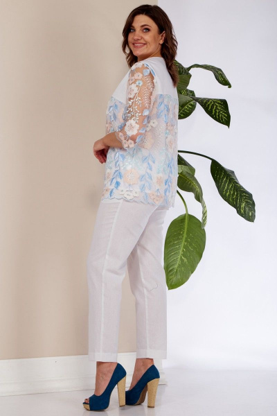 Блуза, брюки Anastasia 980 белый - фото 10