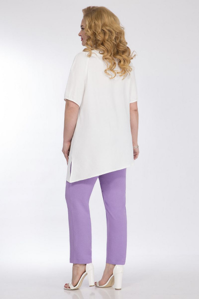 Блуза, брюки Matini 1.1504/1 белый/лиловый - фото 5