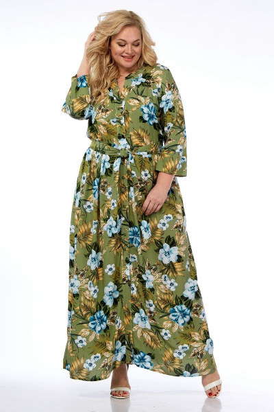 Платье Celentano 5003.1 оливковый - фото 5