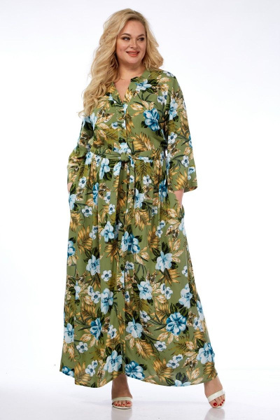 Платье Celentano 5003.1 оливковый - фото 4