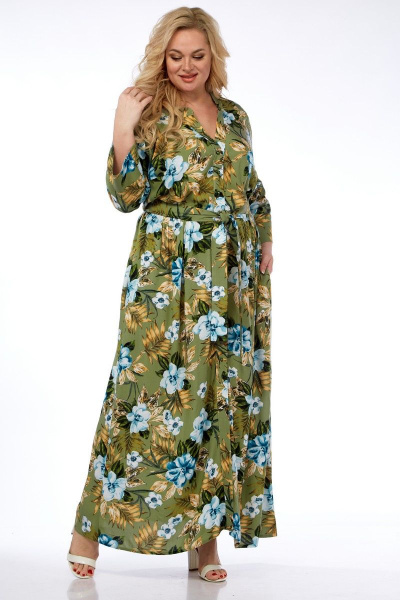 Платье Celentano 5003.1 оливковый - фото 3