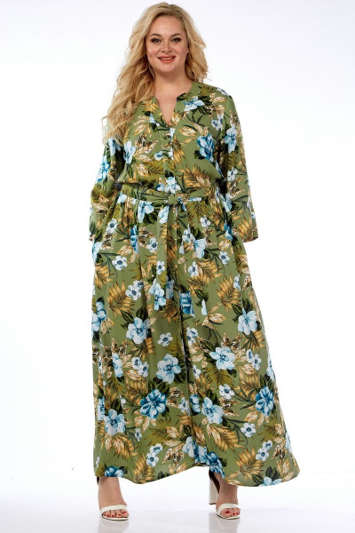 Платье Celentano 5003.1 оливковый - фото 1