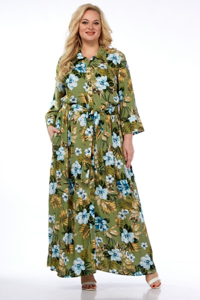 Платье Celentano 5004.2 оливковый - фото 10