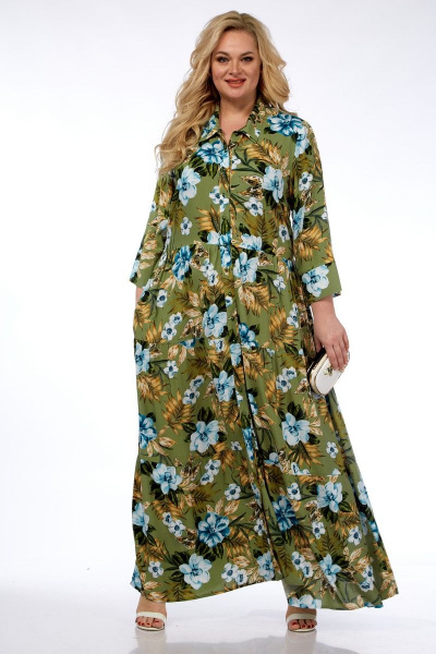 Платье Celentano 5005.2 оливковый - фото 1