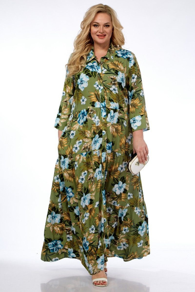 Платье Celentano 5005.2 оливковый - фото 4