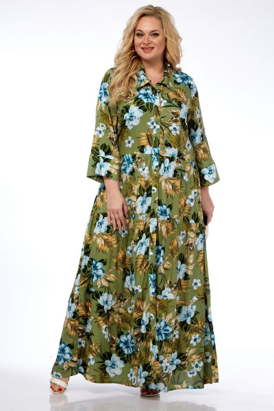 Платье Celentano 5005.2 оливковый - фото 5