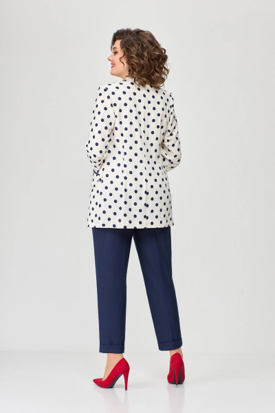 Блуза, брюки, жакет Karina deLux M-1100 синий_горох - фото 4