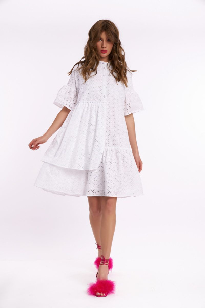 Платье KaVaRi 1039.1 белый - фото 1