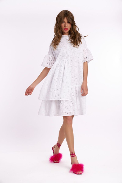 Платье KaVaRi 1039.1 белый - фото 2