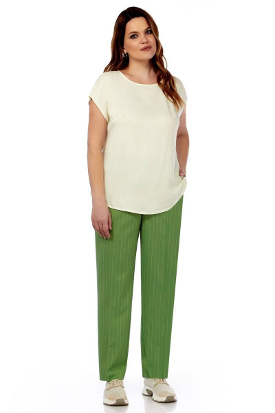 Блуза, брюки, жакет Olegran 4022 зеленый - фото 6
