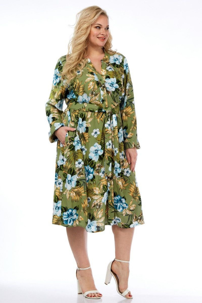 Платье Celentano 5002.2 оливковый - фото 4