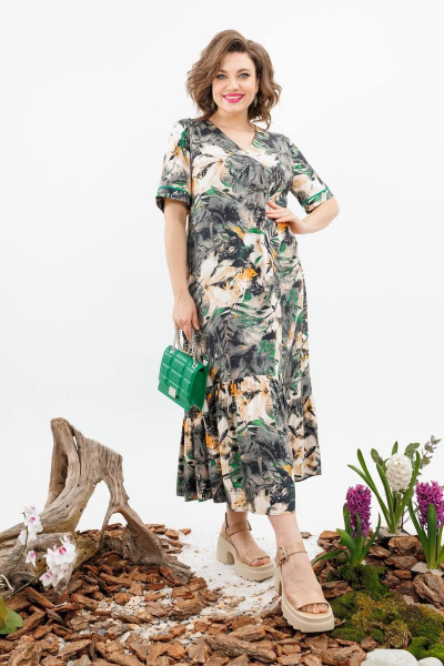 Платье Romanovich Style 1-2509 зеленый - фото 1