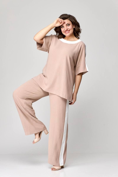 Блуза, брюки Danaida 2163 розово-бежевый - фото 3