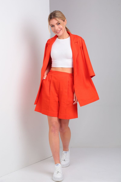 Жакет, шорты Andrea Fashion 6 оранж - фото 1