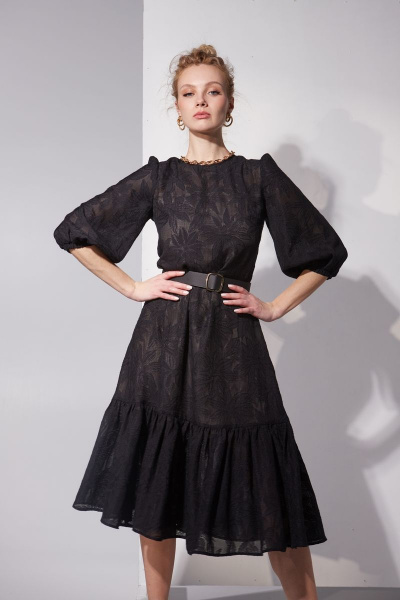 Платье DAVYDOV 9195 черный - фото 5