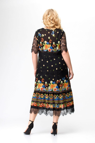 Платье Svetlana-Style 1505 черный+узор - фото 2