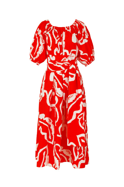 Платье Elema 5К-10966-2-164 красный_принт - фото 1