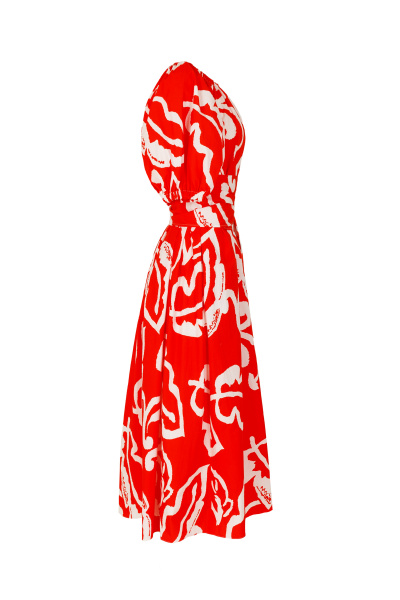 Платье Elema 5К-10966-2-164 красный_принт - фото 2