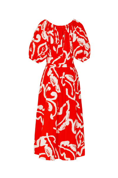 Платье Elema 5К-10966-2-164 красный_принт - фото 3
