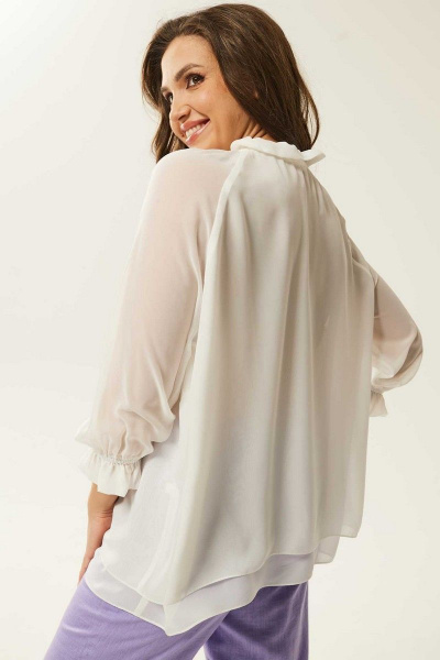 Блуза Mislana 791 белый - фото 6