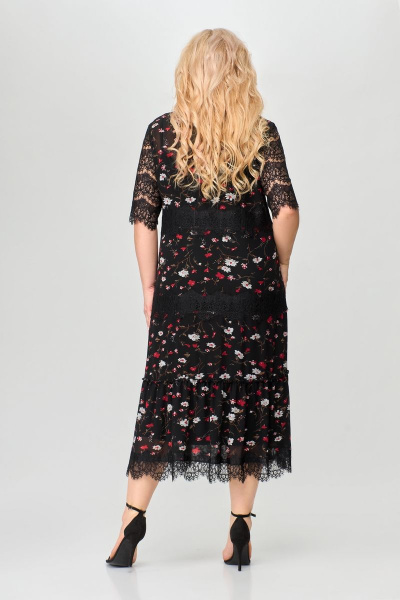 Платье Svetlana-Style 1505 черный+красные_цветы - фото 2