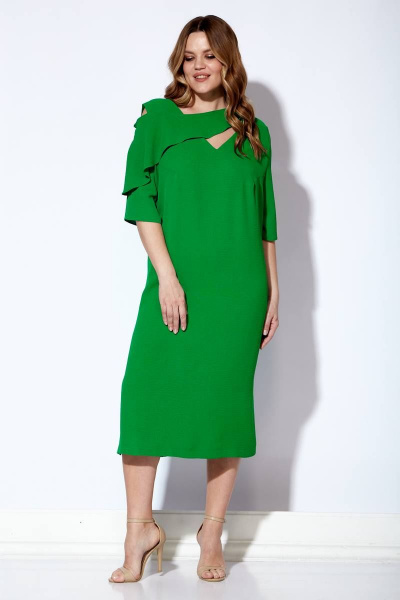 Платье Viola Style 01036-1 зеленый - фото 2