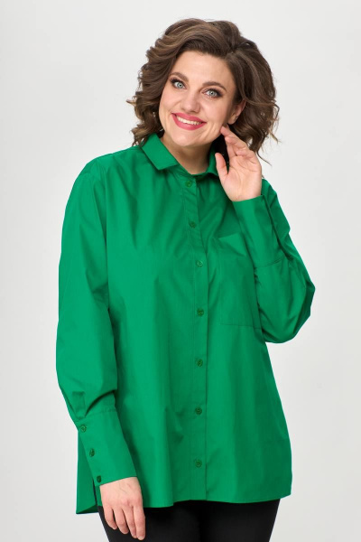 Рубашка Avenue Fashion 0301-2 ярко-зеленый - фото 4