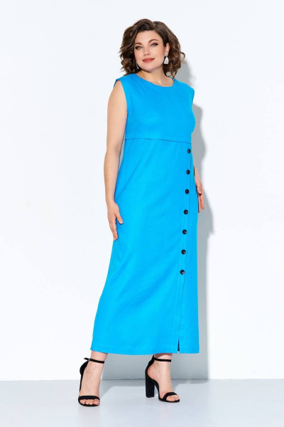 Платье IVA 928 голубой - фото 2