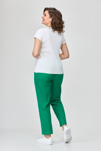 Брюки, ремень, футболка T&N 7386 белый+сочный_зеленый - фото 3
