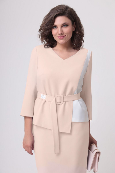 Блуза, юбка Мишель стиль 1067-5 пудра - фото 3