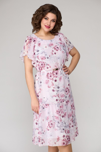 Платье Мишель стиль 1123 сиренево-розовый - фото 10