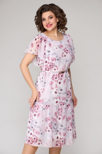 Платье Мишель стиль 1123 сиренево-розовый - фото 9