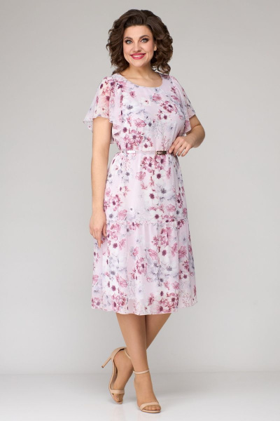 Платье Мишель стиль 1123 сиренево-розовый - фото 8