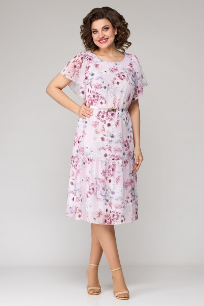 Платье Мишель стиль 1123 сиренево-розовый - фото 6