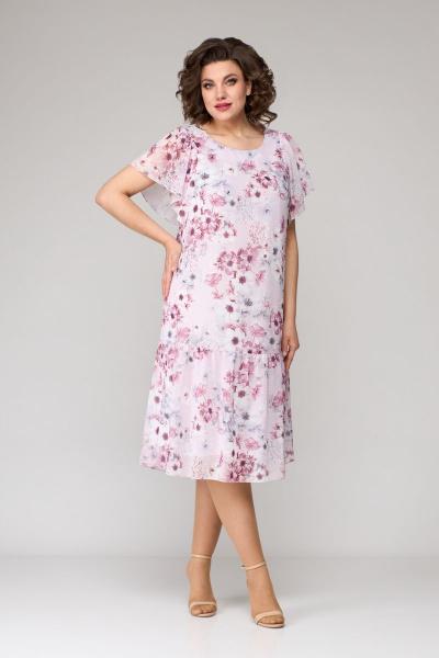 Платье Мишель стиль 1123 сиренево-розовый - фото 5