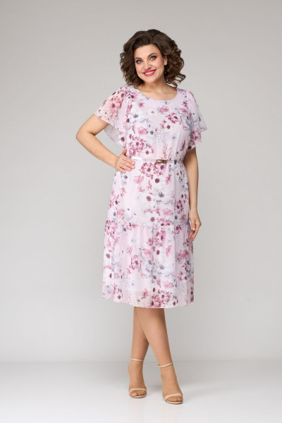 Платье Мишель стиль 1123 сиренево-розовый - фото 1
