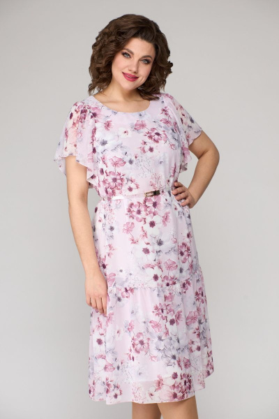 Платье Мишель стиль 1123 сиренево-розовый - фото 3
