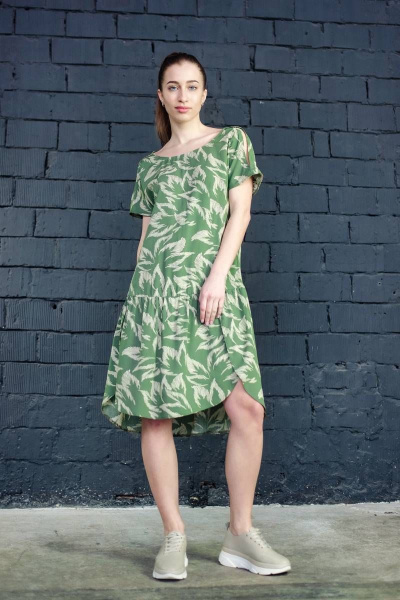 Платье Arisha 1272-1 зеленый - фото 3