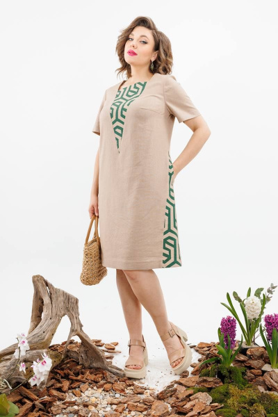 Платье Romanovich Style 1-2504 бежевый - фото 2