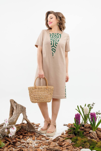 Платье Romanovich Style 1-2504 бежевый - фото 3