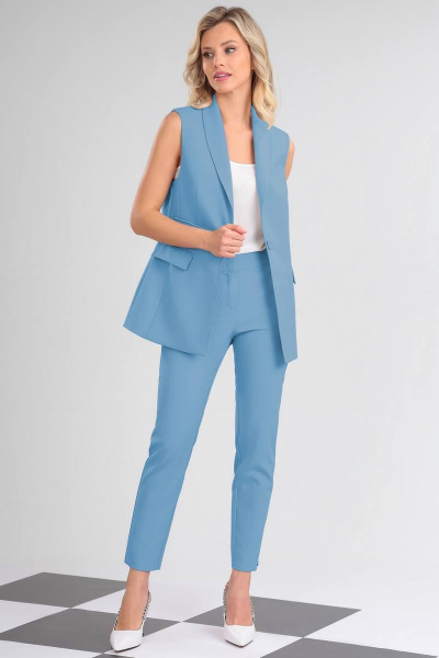 Блуза, брюки, жилет LeNata 31316 голубой - фото 6