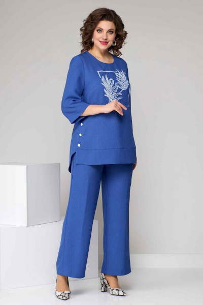 Блуза, брюки Асолия 1375 василек - фото 3