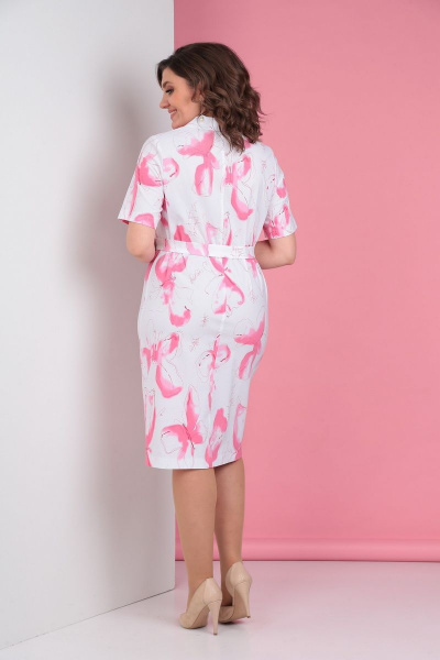 Платье Mubliz 052 бело-розовый - фото 3