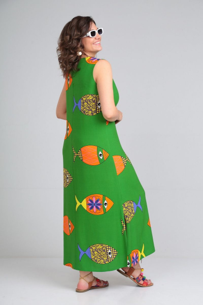Платье Mubliz 048 зеленый_рыбки - фото 6